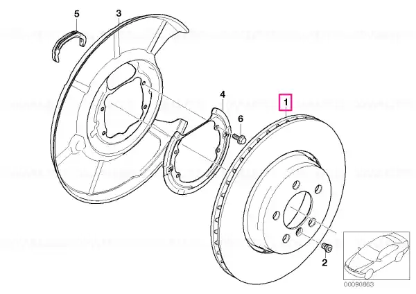 Disc frana ventilat 345X24 - BMW Cel mai bun preț