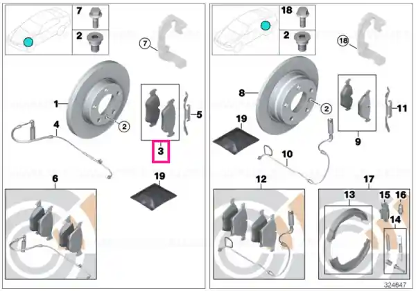 Set placute frana, punte fata, fara azbest - BMW Seria 1 E81 E82 E87 E88 Cumpără acum