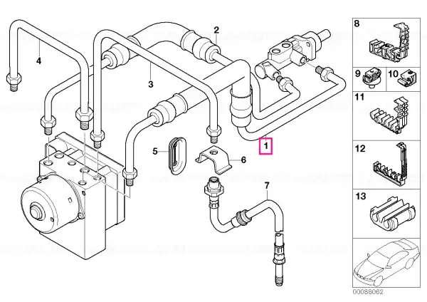 Conduct cu furtun presiune M10/M12 - BMW Comandă acum
