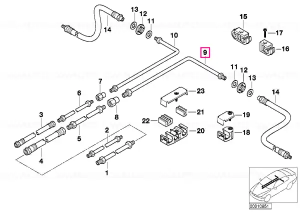 Retur gratuit Țeavă M10/M12-3844MM - BMW