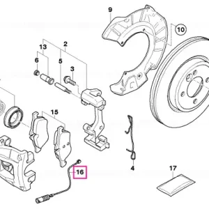 Senzor uzură plăcuță frână - BMW - Mini Plată sigură