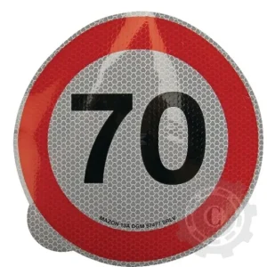 Ultima șansă AUTOCOLANT INDICATOR LIMITA VITEZA 70km/h