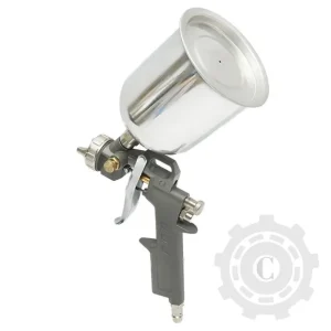 Pistol de vopsit cu aer comprimat 0.6L, cupa din inox in partea de sus, duza 1.5mm Ofertă de sezon
