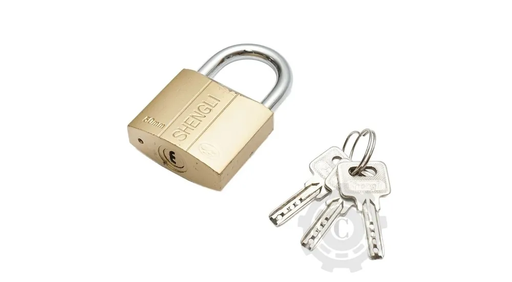 Cumpără online LACAT AURIU 50MM CU 3 CHEI