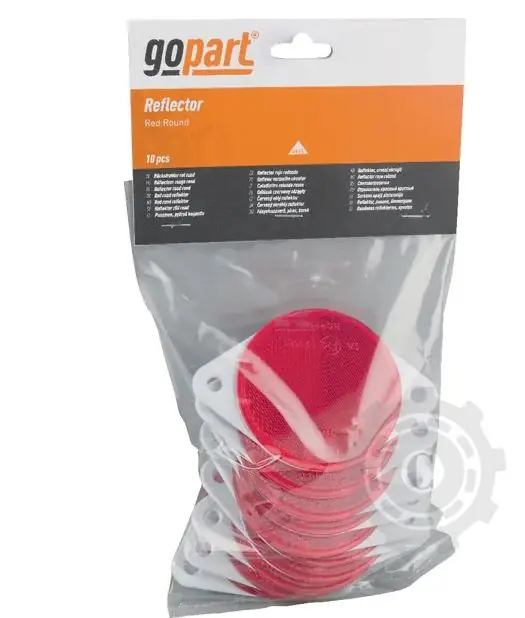 Transport gratuit LA75018 REFLECTORIZANT ROSU ROTUND