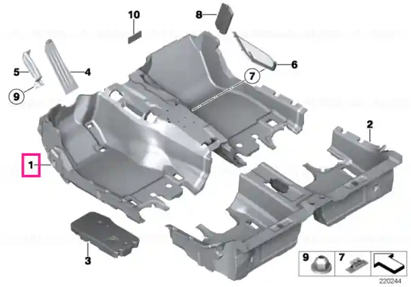 Ornament podea faţă ANTHRAZIT - BMW Preț mic