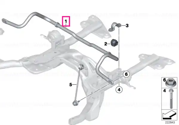 Stabilizer, front D=22MM - BMW - Mini Cel mai bun preț