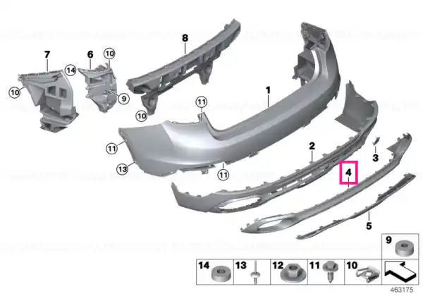 Panou parbuz spate jos V8 - BMW Ofertă specială