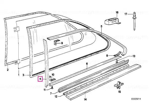Vezi acum Moulding window frame right - BMW