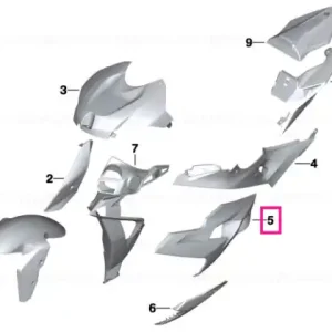 Calitate înaltă Capot panou lateral stânga RACINGRED - BMW Motorrad