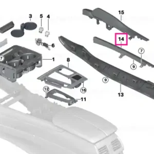 Transport gratuit Trim lemn consola centrală stânga FINELINE - BMW