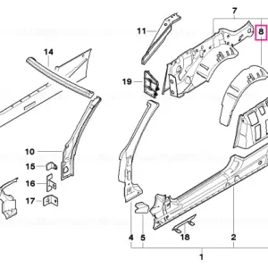 Wheel arch outer rear left - BMW Reducere extra