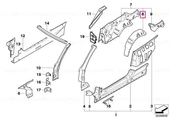 Wheel arch outer rear left - BMW Reducere extra