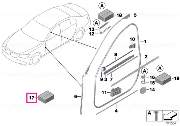 Set elemente fixare - BMW Comandă acum