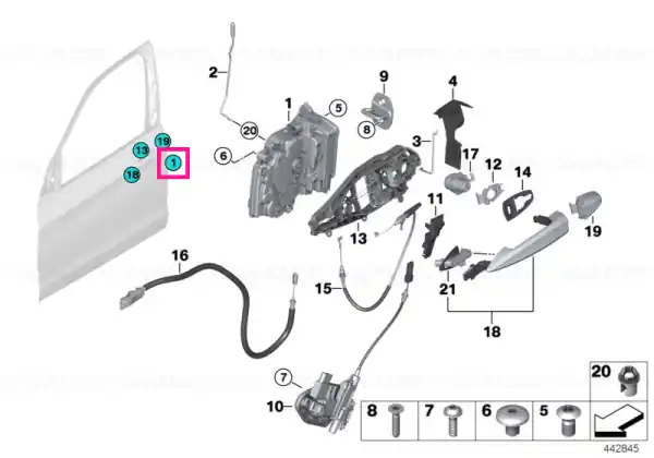 Mai ieftin System lock, front left SCA - BMW