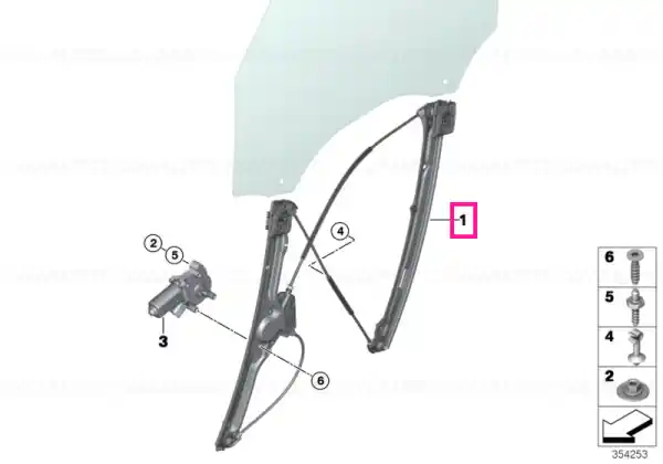 Window lifter without motor,front right - BMW Reduceri