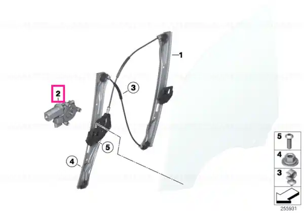 Drive for window lifter, front right - BMW Bestseller