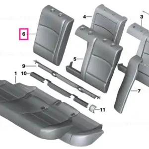 Acoperire spatar piele dreapta SCHWARZ - BMW Cumpără online