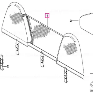 Wind deflector P1SW SCHWARZ - BMW Livrare gratuită