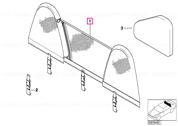 Wind deflector P1SW SCHWARZ - BMW Livrare gratuită