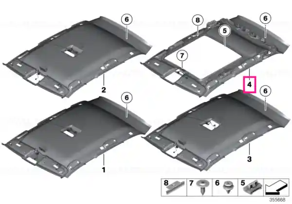 Super ofertă Headlining panoramic roof BEIGE - BMW