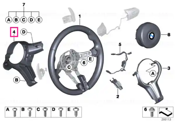 Capac volan spate - BMW Reducere de preț