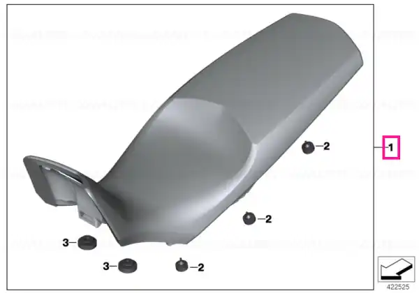 Seat bench, black/rallyegrau - BMW Motorrad Preț mic