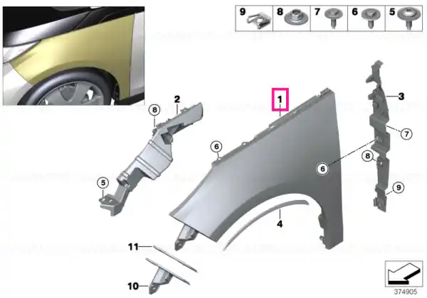 Reducere de preț Side panel, front left - BMW