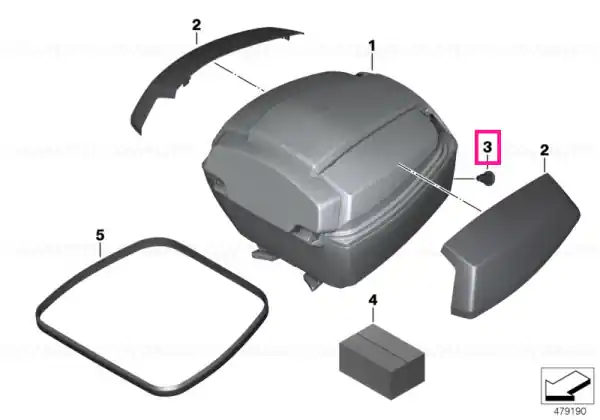 Kit reparație, cilindru broască topcase - BMW Motorrad Ofertă