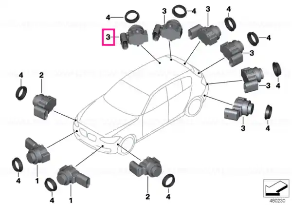 Senzor ultrasonic WA92 - BMW Bestseller