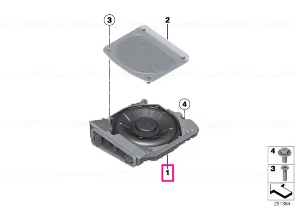 Central bass, left HIFI-SYSTEM - BMW Noutate