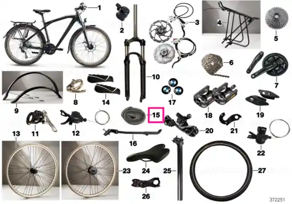 Vezi acum BMW bike tube Rubena 26x1.90/2.30 BLACK