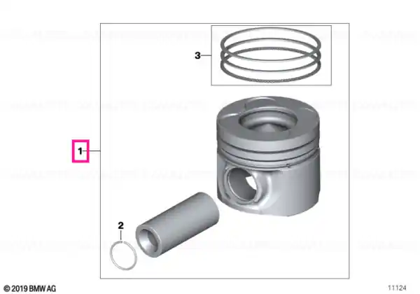 Plată securizată Mahle piston (+0,25) - BMW