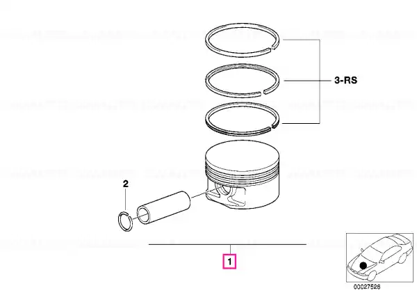 Preț redus Mahle piston 94,040MM(00) - BMW