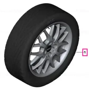 Set roți complete de vară - Cross Spoke R90 cu anvelopa Goodyear Excellence ROF - 195/55R16 87H - Mini R55/R56/R57/R58/R59 Reducere extra