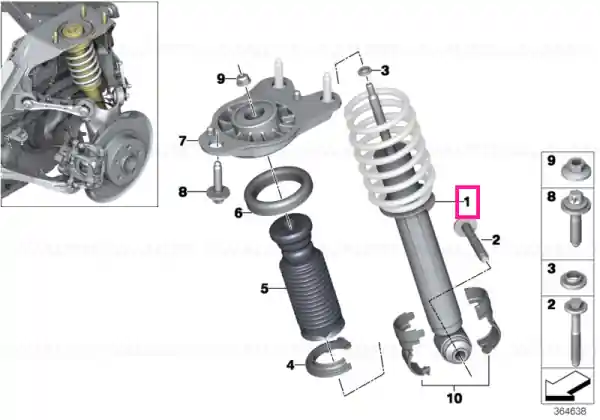 Strut arc spate - BMW Bestseller