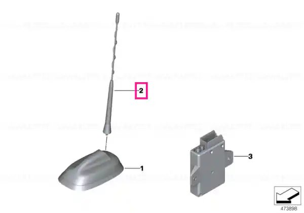 Ofertă limitată Antenna rod AM/FM/TEL - BMW - Mini
