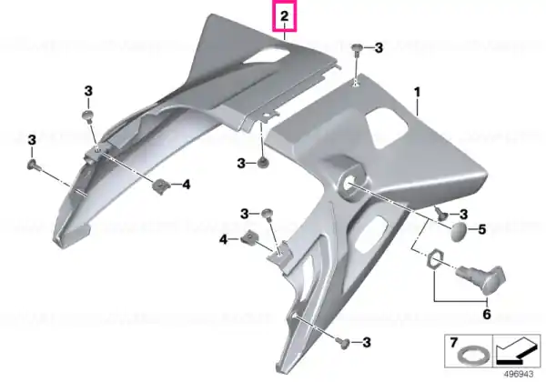 Tail section, rear right - BMW Motorrad Retur ușor