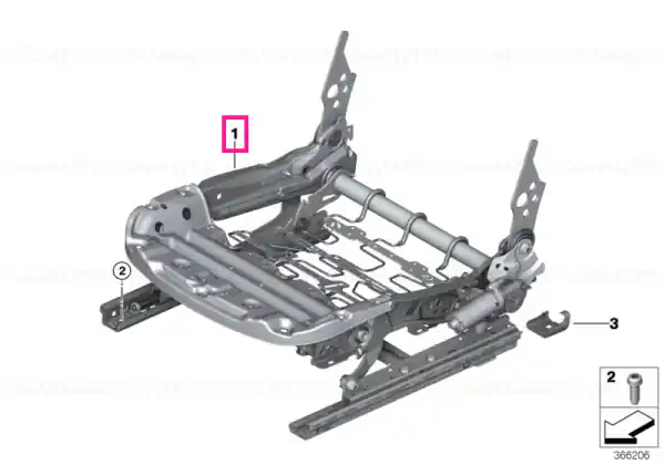 Electrical seat mechanism, right - BMW Reducere