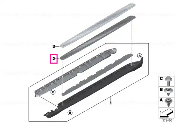 Running board, rocker panel, right XTRAVAGANCE - BMW Cumpără acum