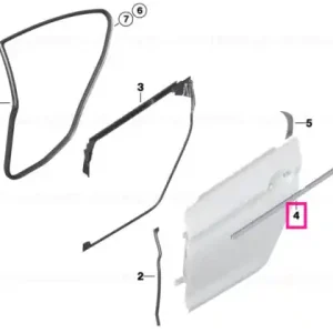 Window well strip, outer, door, rear rgt ALU SATINIERT - BMW Cumpără acum