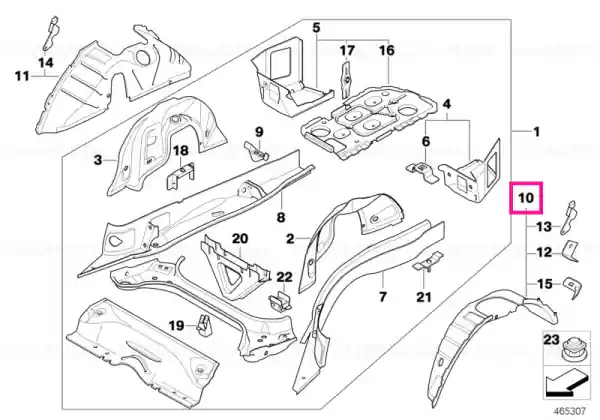 Rear left wheelhouse, inner half - BMW Cumpără online