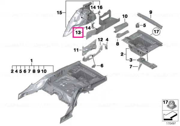 Trunk floor right - BMW Super ofertă