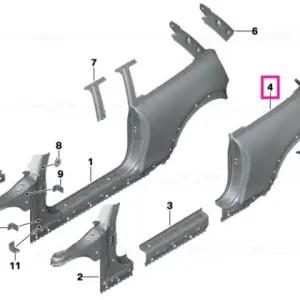 Cel mai bun preț Left rear side panel - BMW - Mini