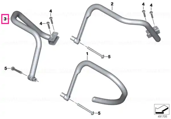 Ofertă specială Protection bar rear right - BMW Motorrad