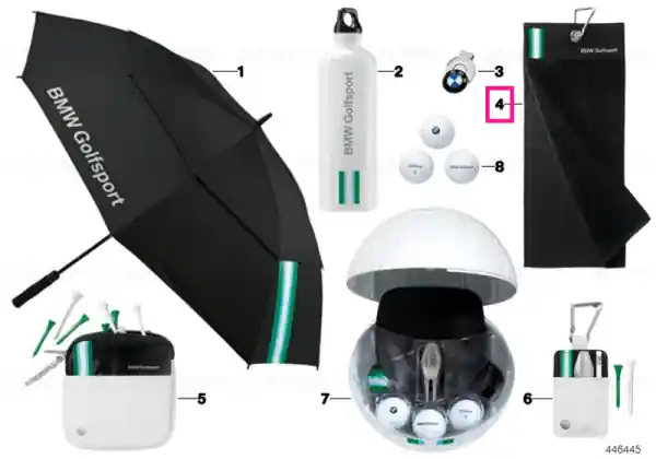 Expediere rapidă BMW Golfsport golf towel BLACK