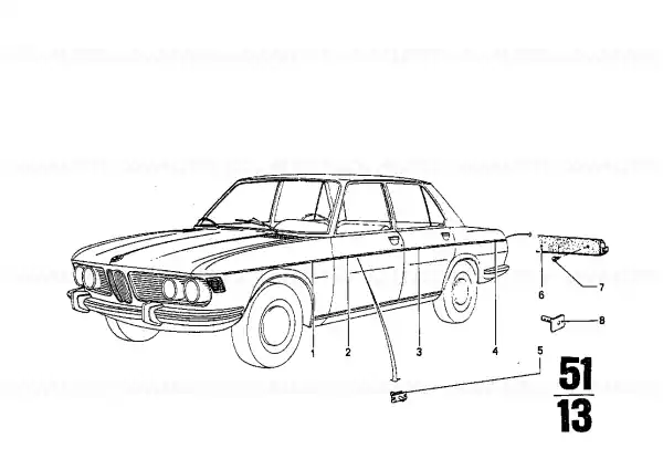 Disponibil imediat Right rear moulding - BMW