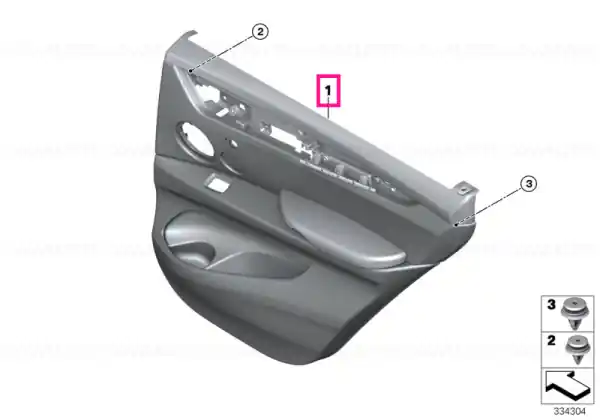 Door lining leather rear right MOKKA - BMW Cumpără acum