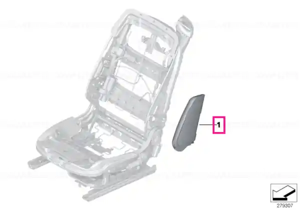 Side airbag, front left seat OPALWEIß - BMW Cumpără acum
