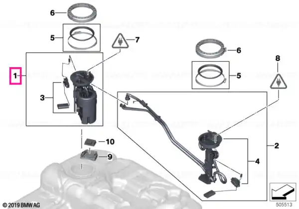 Delivery unit with in-tank pump & filter - BMW Comandă acum